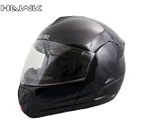 Advanced Hawk Gloss Black Dual Visor Full Face Motorcycle Helmet