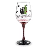 Taste of Purrfection Hand Painted Wine Glass - 16 Oz