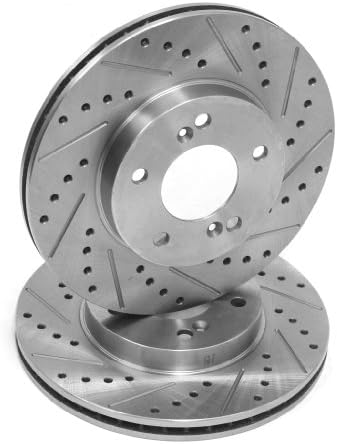 2 Day Brakes Rear Performance Cross Drilled and Slotted Brake Rotors