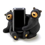Black Beary Mobile Cell Phone Holder Office Desk Decor