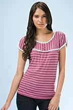 Short Sleeve Bi-Color Striped Jersey T-Shirt