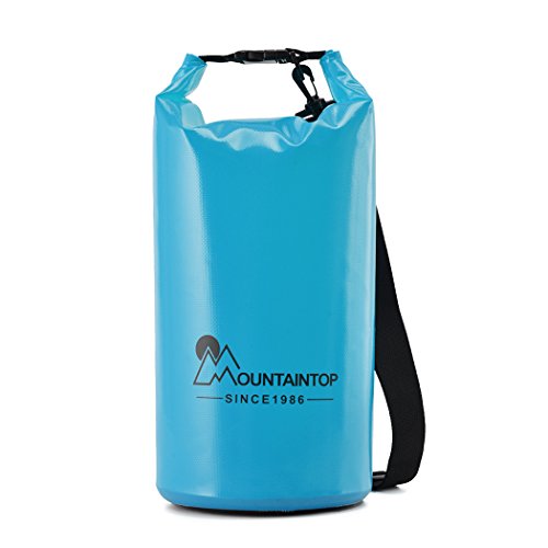 Mountaintop 5L/10L/20L Lightweight Waterproof Dry Bag Floating Dry Gear Bags Backpacks for Boating,Kayaking,Fishing,Beach,Rafting,Swimming,Camping,Canoeing and Snowboarding with Shoulder Strap