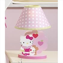 Bedtime Originals Hello Kitty and Puppy Lamp with Shade - Pink