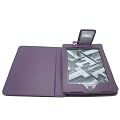 Cuero Funda de Piel CON Brillante LUZ Port�til Para Amazon Kindle Touch, Color Morado