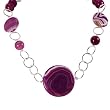 Bella Donna Damen-Collier Streifen-Achate gefrbt 90cm 636491