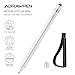 Stylus Pen Compatible for Apple iPad, Adrawpen Rechargeable Active Stylus Pen with 2 in 1 Copper & Mesh Fine Tip, 5 Mins Auto Off Smart Pencil Digital Pen for All Apple iPad/iPhone/iPad Pro-White
