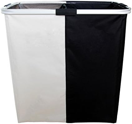 Clown Household Essentials Double Hamper Laundry Sorter with Magnetic ,black and white