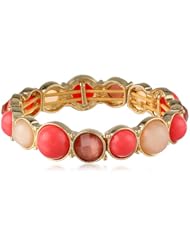 Napier "Sea Bubbles" Gold-Tone Coral Stretch Bracelet, 2.5"
