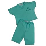 Princess Linens I'm New Here Scrubs Lab Green, 6-12 Months
