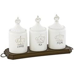 SET VORRATSDOSE "KRONE" KAFFEEDOSE TEEDOSE & ZUCKERDOSE