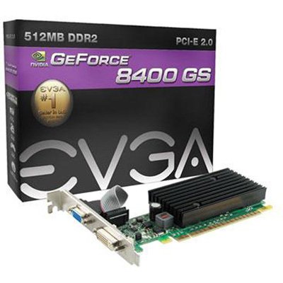EVGA nVidia GeForce 8400GS 512 MB PCI-Express Video Card 512-P3-N725-LR