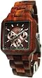 Tense Square Natural Sandal Wood Hypoallergentic Watch B7305S