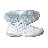 Women's New Balance WC654W (D) Tennis Shoe-White/Blue