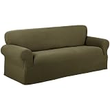 Maytex Stretch Reeves 1-Piece Slipcover - Sofa - Dark sage