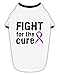 TOOLOUD Fight for The Cure - Purple Ribbon Alzheimers Disease Cotton Dog Shirt White with Black XL