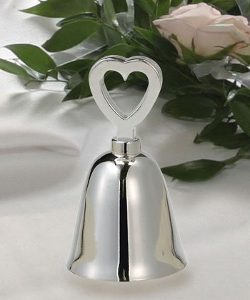 Silver-plated wedding bell favors (Set of 12)