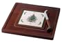 Spode Christmas Tree Wood Square Serving Tray with Knife