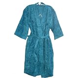 100% Turkish Cotton Terry Bath Robe Blue - Turquoise by D&M