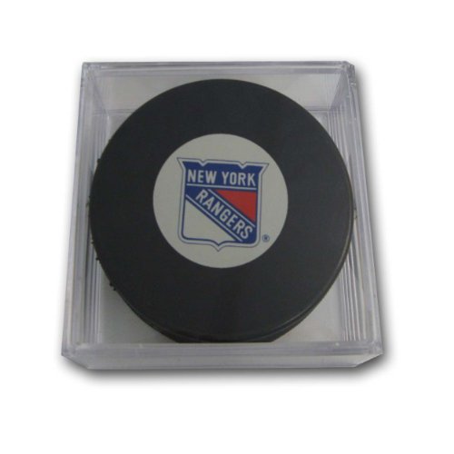 NHL New York Rangers Souvenir Hockey Puck with Puck Square