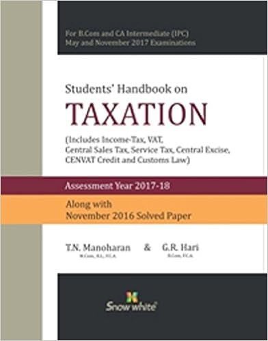 Students Handbook On Taxation CA IPCC May 2017 