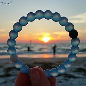 CrafHand Euner Environmental Protection Silicone Bracelet,Bead Mud from Dead Sea Water from MT Everest,Blue