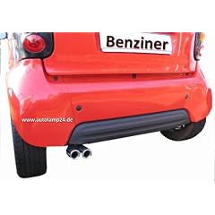 Rundes Doppelendrohr 2 x 60 mm f�r SMART ForTwo Mod 450 bis 4/2007 alle Benziner Modelle