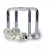 Zinc-Plated U-Bolt, 3-1/8W x 3L, pair