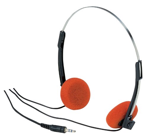 SoundLab Lightweight Orange School Office Stereo Headphones