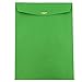 JAM Paper 10 x 13 Open End Catalog Colored Envelopes with Clasp Closure - Green Recycled - 10/Pack