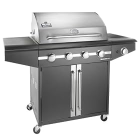 Landmann Avalon 4 Burner Gas BBQ with Side Burner & Storage Cabinet