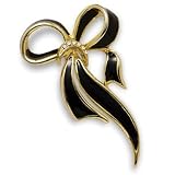 Enamel/Crystal Bow Pin