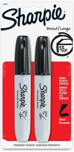 Sharpie - Sharpie Marker, Chisel Tip, 2/PK, Black, Sold as 1 Package, SAN 38262PP by Sanford Ink Corporation