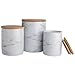 DII CAMZ38970 White Marble Ceramic Canister Set/3,