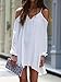 Choies Women's Cut Out Cold Shoulder Lace Trumpet Sleeve Spaghetti Strap Dress Top