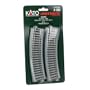HO 430mm 16-7/8" Radius Curve 22.5-Degree (4)