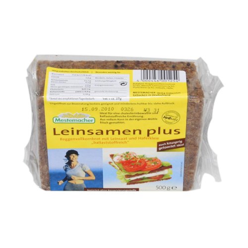 German Mestemacher Rye Bread With Lin Seed And Oat Bran - 1 x 500 g