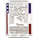 14K White Gold Marquis de La Fayette Commemorative Lapel Pin