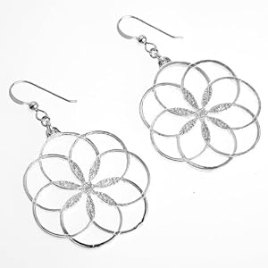 7 Rings of Peace Silver Dipped Earrings