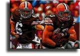 Completely Handpainted American Football Sport Painting, Custom Order FL2128, Oil on Canvas, with Option to Paint Jerry, Brett & Co. from Any Other Favorite Photograph or Picture, Unframed, Size 22