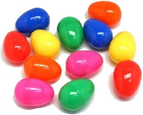 Plastic Assorted Bright Easter Eggs - 100 Pack