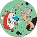 Search : Ren and Stimpy Party Hats Button B-RS-0007