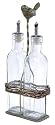 America Retold Oil and Vinegar Nest Caddy with Glass Bottles