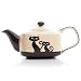 Cattitude Ivory Square 26oz Ceramic Teapot