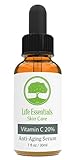 Life Essentials Skin Care - BEST Vitamin C Serum for Face 20% - Organic - Vitamin C + E + Hyaluronic Acid Serum - Anti Wrinkle Serum Facial Skin Care - Pore Minimizer - Dark Spot Corrector - Scar Removal - Melasma Treatment - Age Spot Remover - Wrinkles Release - Acne Treatment - Stretch Mark Removal - Skin Whitening Serum - Cruelty Free. The Anti Aging Serum with Proven Results! 100% Customer Satisfaction Guaranteed!