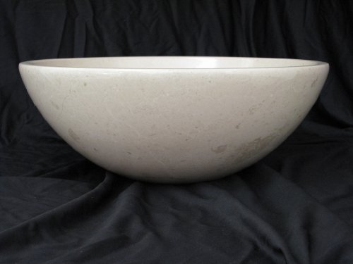 41zDMJgo9ZL 14 Rotund Verona Beige marble bathroom Wash Bowl Above Style Vanity Vessel or undermount installation. Two Weeks Superior Sale
