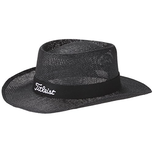 Titleist Golf Men's Summer Mesh Straw Hat HJ6HST Black Free Japan New eBay