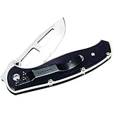 Beretta JK002A02 Air Light II Aluminum Knife with Medium/Serrated Edge, Black