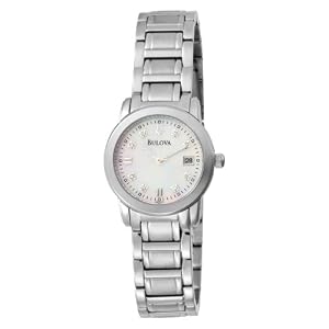 Bulova Women\’s 96P107 Diamond Accented Dial Bracelet Mother of Pearl Dial Watch