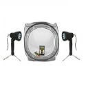 Ex-Pro Photo light tent, cube, 11" x 11" / 30cm x 30cm for white back photography, Mini Lighting Set included, includes 4 Colour Backgrounds Red, White, Black & Blue. Ideal for catalouge product photography or selling catalouge products online. Photo light tents, Photo light cubes, Photographic tents.
