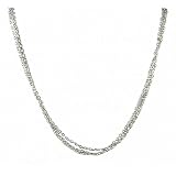 Necklace Chain for Pendants - D6 - Triple (3) Chain - 16" + 3" Extension Chain ~ Rhodium Plated